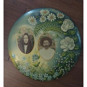 Antique Celluloid, Enamel, And Tin Wedding Pin GF Eschwei